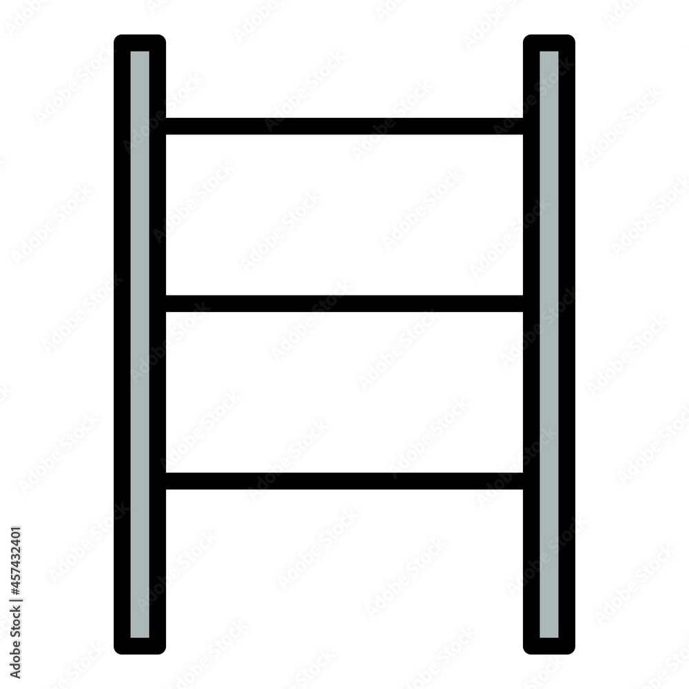 Poster scaffold scale icon. outline illustration of scaffold scale vector icon color flat isolated on white