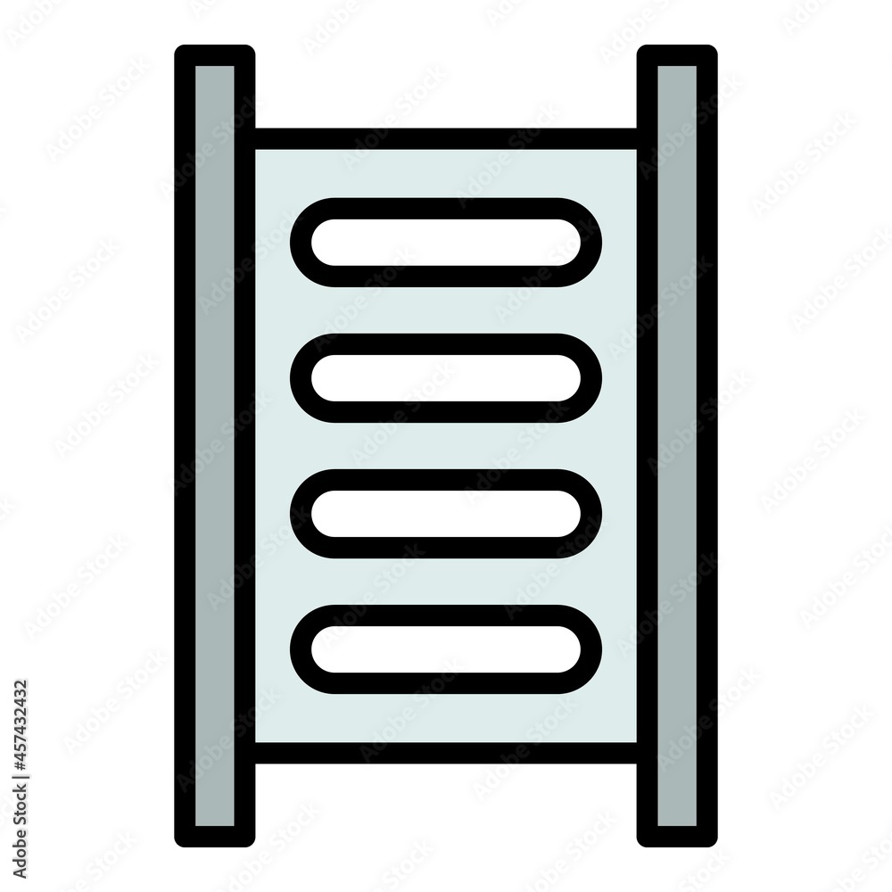 Poster scaffolding icon. outline illustration of scaffolding vector icon color flat isolated on white