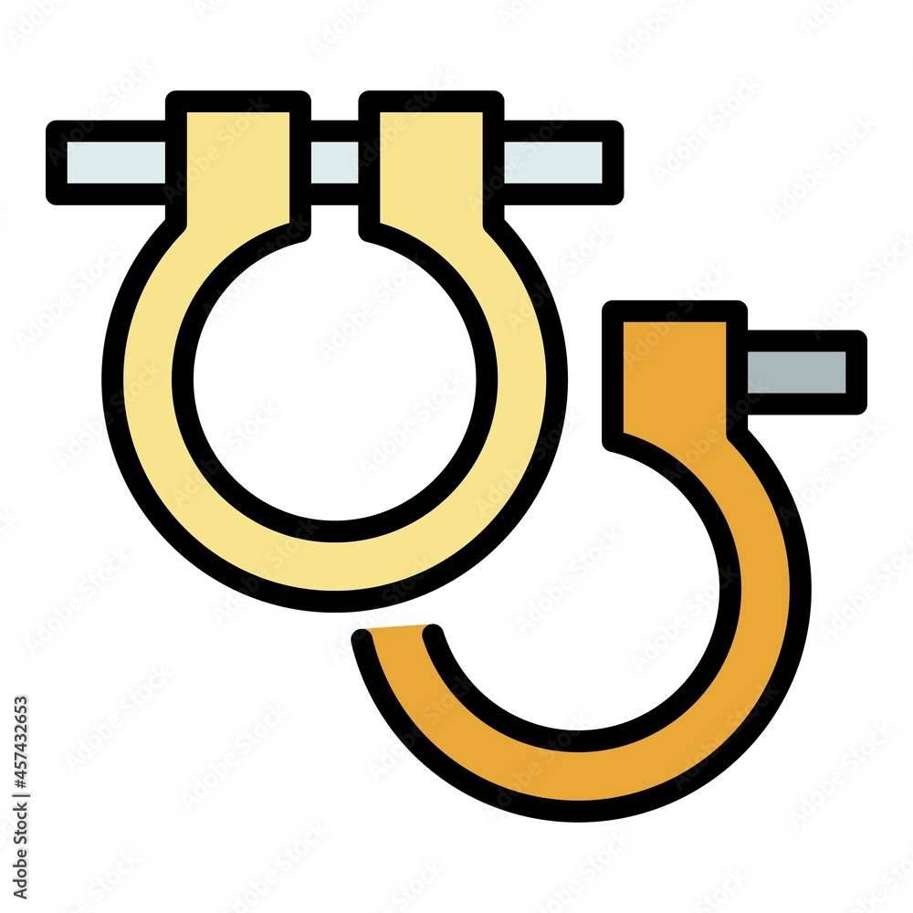 Poster scaffold connection icon. outline illustration of scaffold connection vector icon color flat isolate