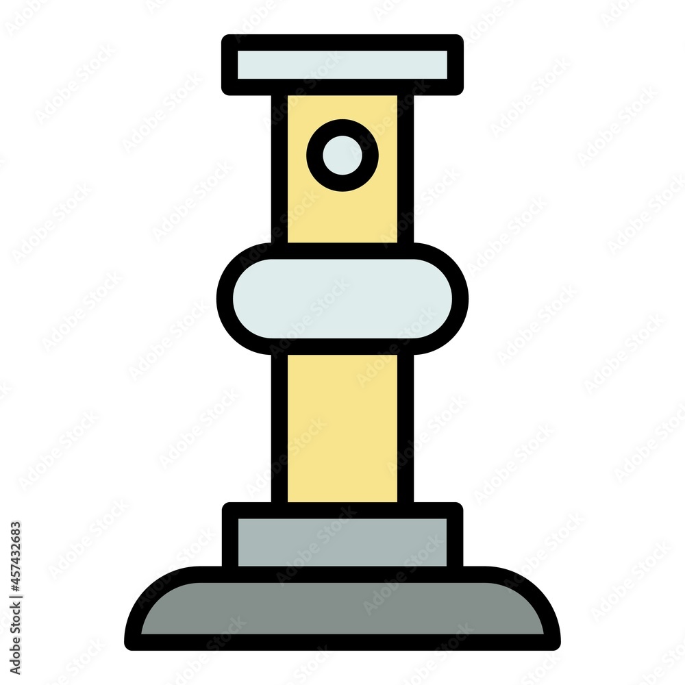 Poster scaffold support bar icon. outline illustration of scaffold support bar vector icon color flat isola