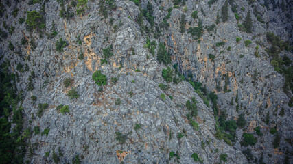 mountain gorge in Turkey in the Kemer region