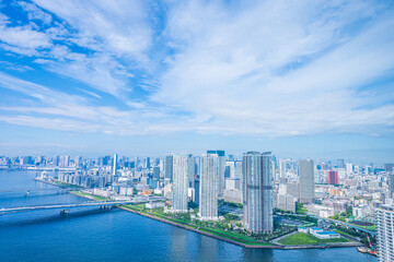 東京ベイエリアの都市風景 Tokyo city skyline , Japan.