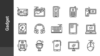 gadget 2 icon, isolated electronic gadget outline icon on light background, perfect for website, blog,  logo, graphic design, social media, UI, mobile app, EPS 10 vector illustration