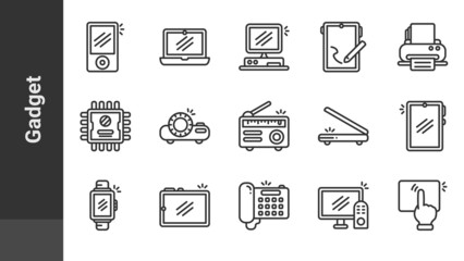 gadget 3 icon, isolated electronic gadget outline icon on light background, perfect for website, blog,  logo, graphic design, social media, UI, mobile app, EPS 10 vector illustration