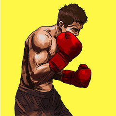 hombre boxeando
