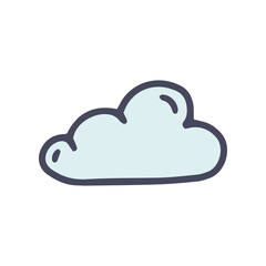 cloud color vector doodle simple icon design