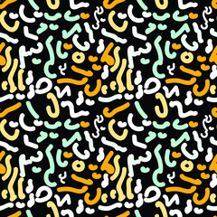 Seamless pattern abstract brush stroke