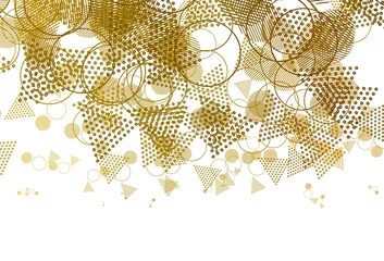 Türaufkleber Light Yellow vector backdrop with lines, circles. © smaria2015