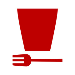 This is an icon for instant noodles and a fork.