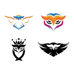 Owl logo icon set