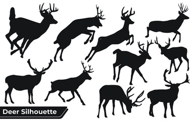 Collection of animal Deer in different positions