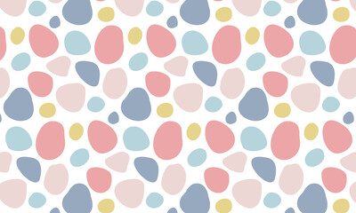 カラフルな北欧風アブストラクトパターン　シームレス