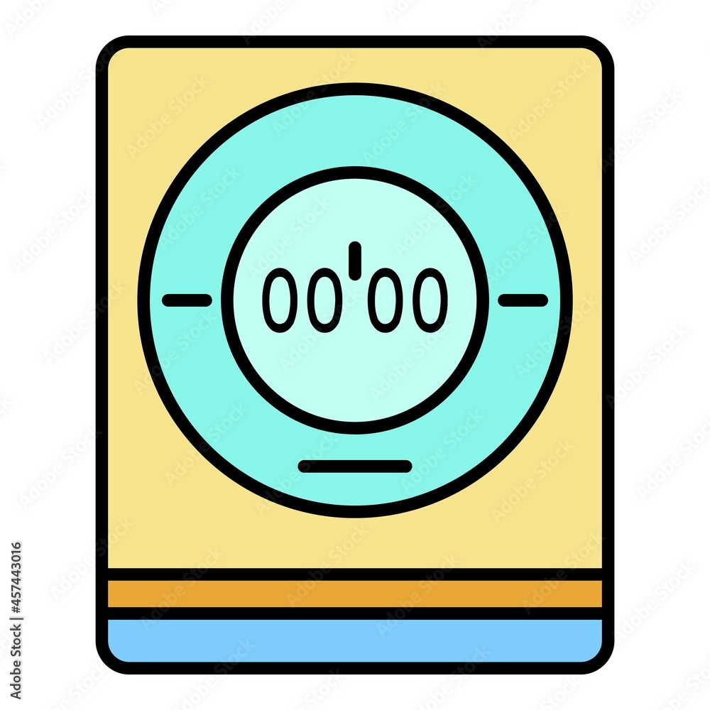 Poster modern digital timer icon. outline modern digital timer vector icon color flat isolated on white