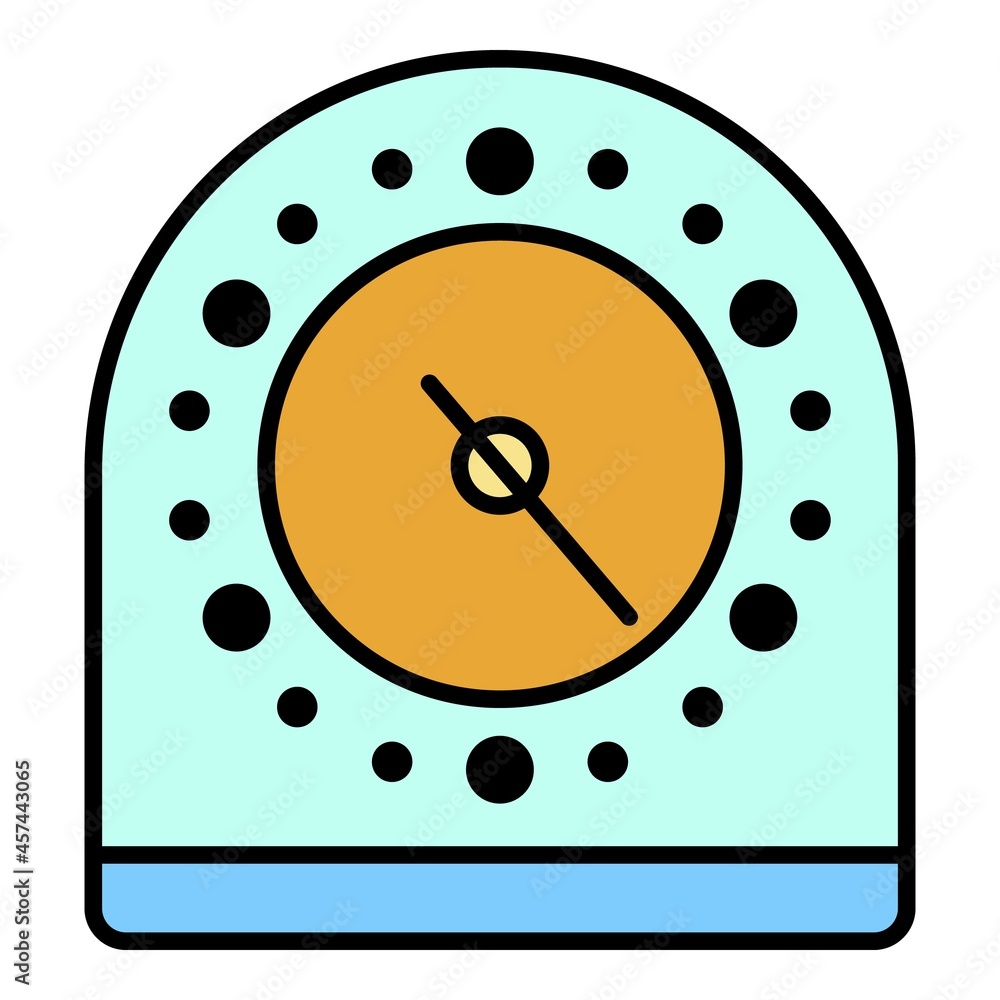 Poster old timer icon. outline old timer vector icon color flat isolated on white