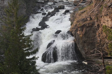 Waterfall Over Rocks