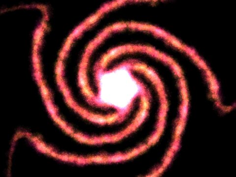 red and white spiral start imploding vortex 