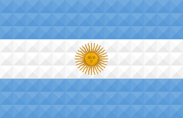 Artistic flag of Argentina with 3d geometric wave concept art design. Correct Proportion. No opacity effect. Eps (vector) and JPEG (high resolution) format in zip file.