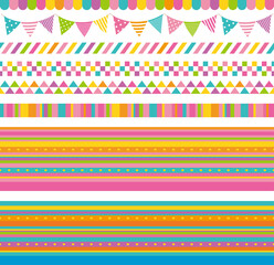 ポップバナー　レインボー　広告イラスト