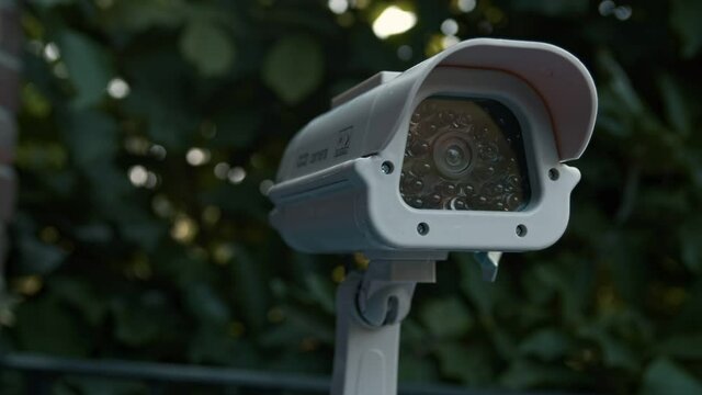 security camera turning in place