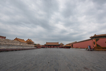 The square of Qianqing hall in Forbidden City, Beijing of China