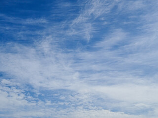 秋の青空　薄い雲　①