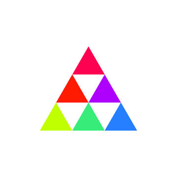 Colorful triangle concept, triangle flat color. Very suitable in various purposes apps, websites, symbol, logo, icon and many more.
