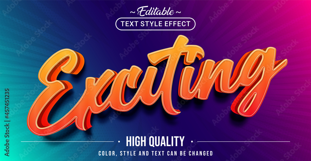 Poster Editable text style effect - Exciting text style theme,