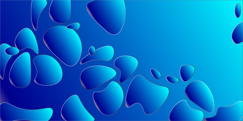 Abstract blue background with bubbles