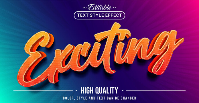 Editable text style effect - Exciting text style theme,