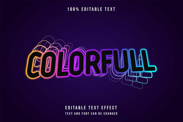 colorful l,3 dimension editable text effect blue gradation pink blue style effect