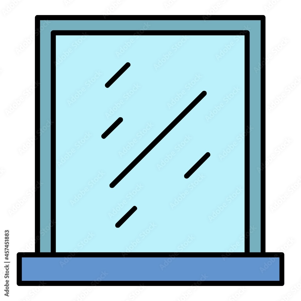 Aufkleber clean window icon. outline clean window vector icon color flat isolated on white