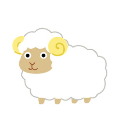 干支の未年（ひつじどし）のイラスト