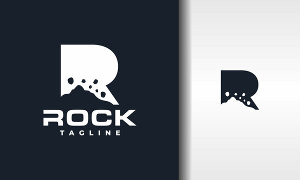letter R rock logo