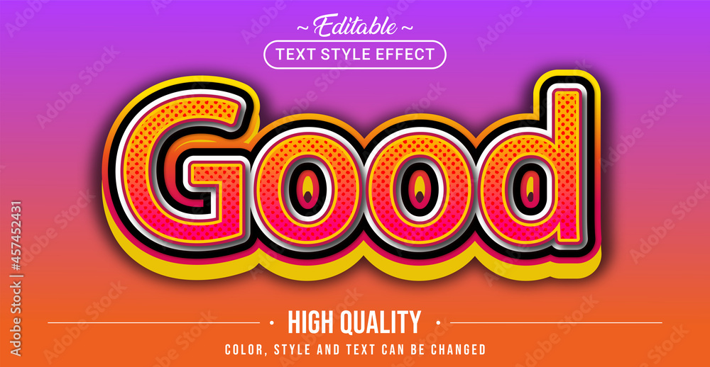 Aufkleber Editable text style effect - Good text style theme.