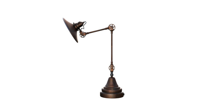 3d model of a table lamp in different angles and poses rendered for your collage as a prop. 3d rendering, 3d illustration.