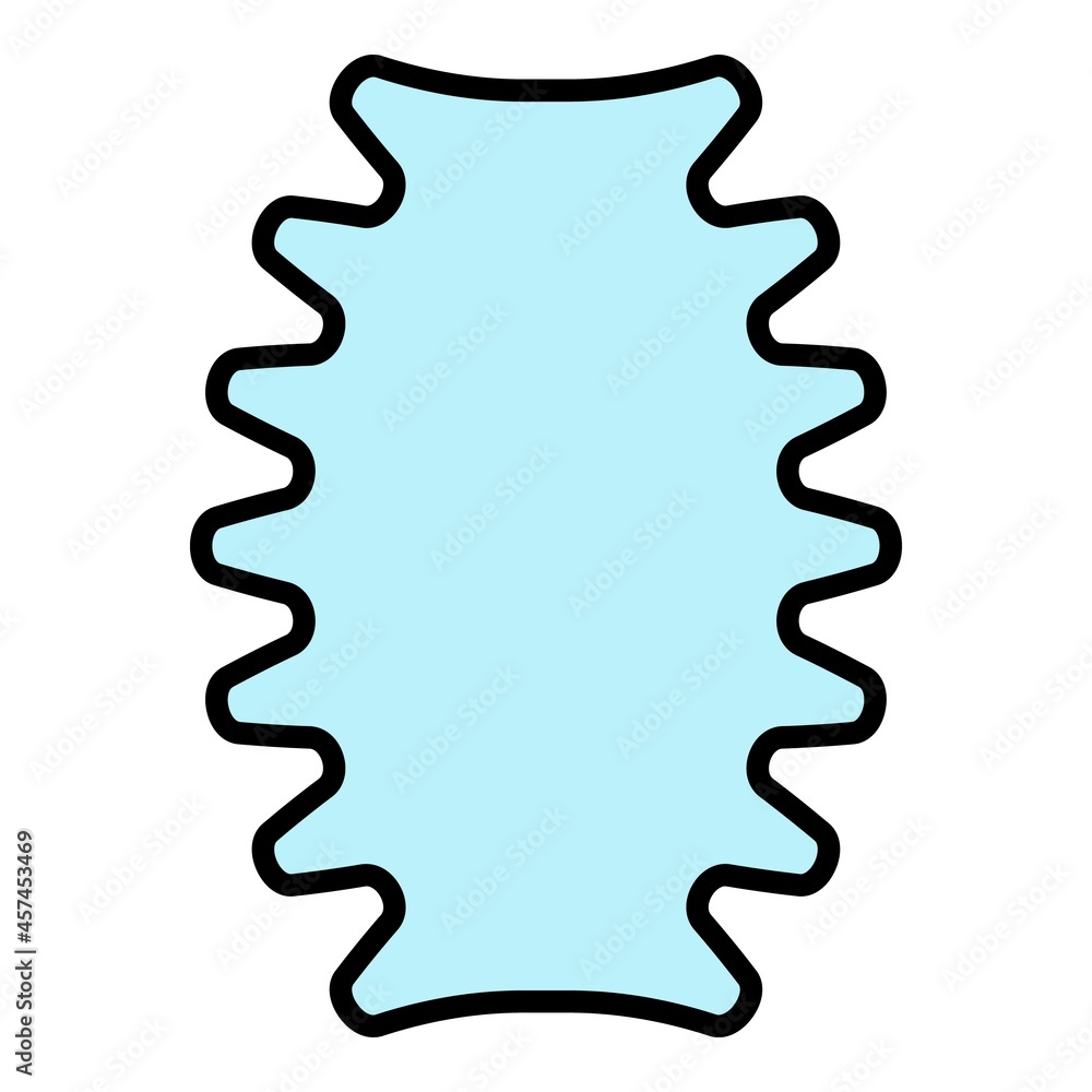 Poster part coil icon. outline part coil vector icon color flat isolated on white