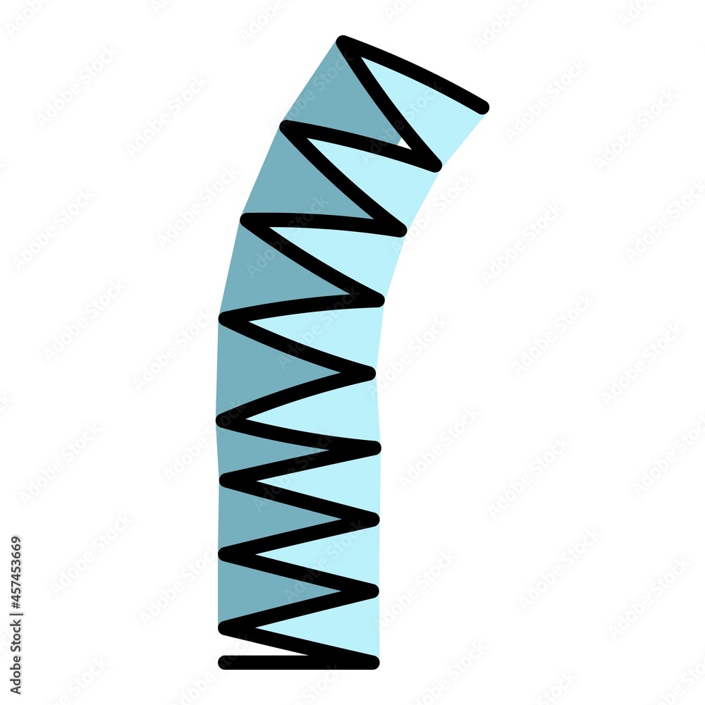 Poster elastic coil icon. outline elastic coil vector icon color flat isolated on white