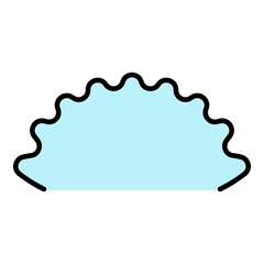 Extender coil icon. Outline extender coil vector icon color flat isolated on white