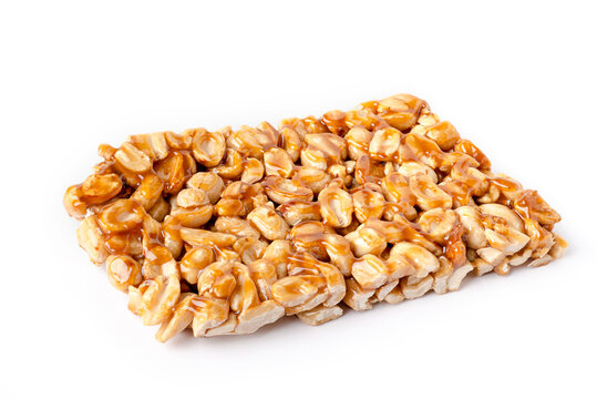 Palanqueta with peanuts crunchy. Mexican traditional artisan candies produced by hand