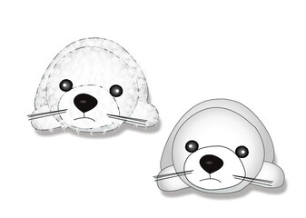 アザラシ　ぬいぐるみ © fujiaya