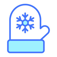 Mitten icon, Christmas and celebrations. Outline symbol collection. Editable vector Design