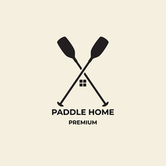 BOAT  Oar  RIVER  LOGO  VECTOR  SYMBOL  ICON  ILLUSTRATION  MINIMALIST  DESIGN