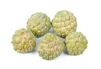 Custard Apple or Sugar Apple isolated on white background