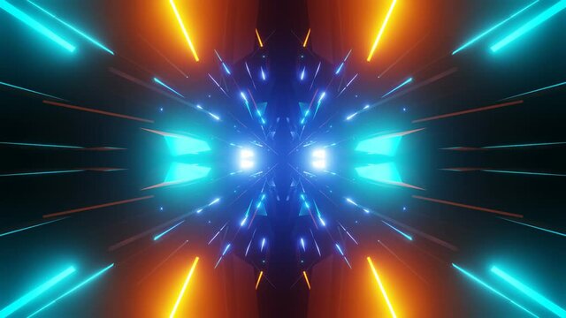 Flying through the neon lights of a sparkling tunnel. SEPT 2107