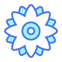 flower icon, Christmas and celebrations. Outline symbol collection. Editable vector Design