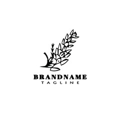 bluebonnet logo cartoon icon design flat black isolated vector illustration