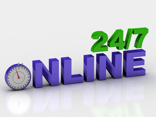 3d rendering 24x7 online service with stopwatch