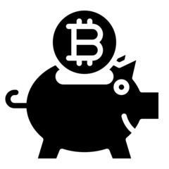 piggybank glyph icon