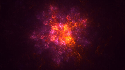 3D rendering abstract fractal light background