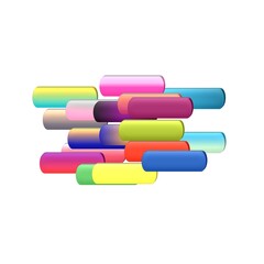 Buttons set for web icon various color white background